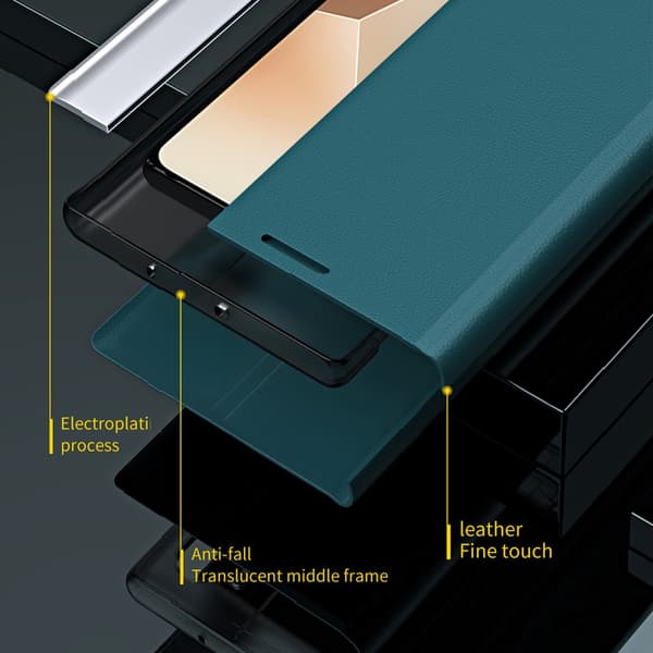 SKALO Xiaomi Redmi Note 13 Pro 5G Ultraslim PU læderetui - Grøn