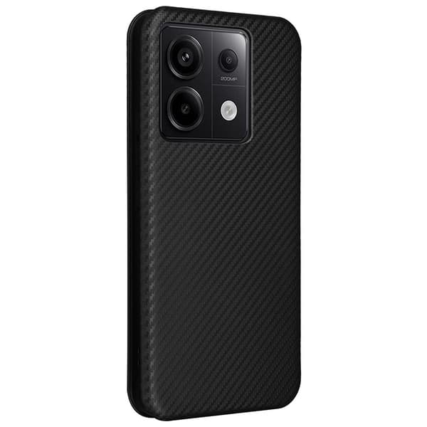 SKALO Xiaomi Redmi Note 13 Pro 5G Carbon Fiber Plånboksfodral - Svart