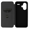 Pikkukuva 5 / 10: SKALO Xiaomi Redmi Note 13 Pro+ Carbon Fiber Lompakkokotelo - Musta