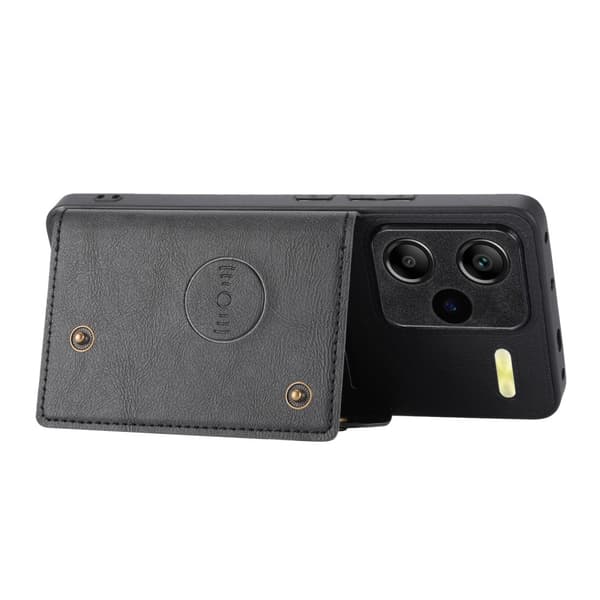 SKALO Xiaomi Redmi Note 13 Pro+ PU-nahkainen Korttikotelo - Musta