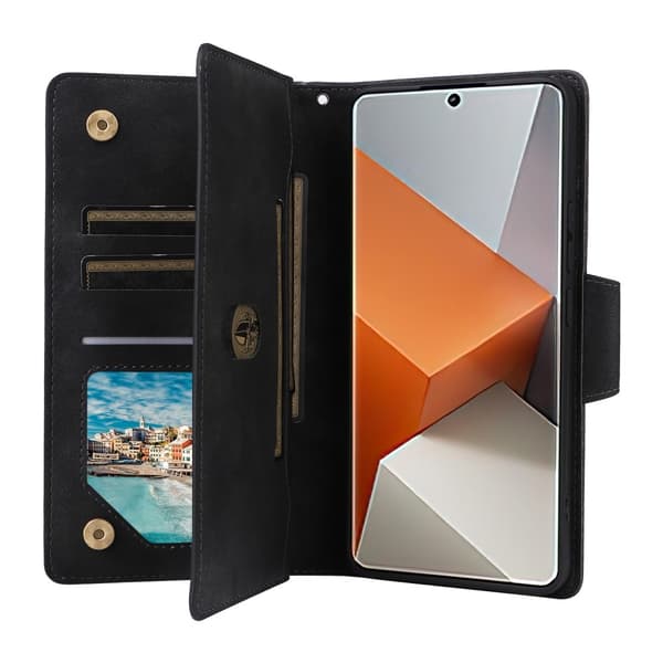 SKALO Xiaomi Redmi Note 13 Pro+ 10-RUM Flip Cover - Sort