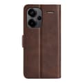 Pikkukuva 5 / 5: SKALO Xiaomi Redmi Note 13 Pro+ Premium Wallet Lompakkokotelo - Ruskea