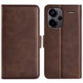Pikkukuva 1 / 5: SKALO Xiaomi Redmi Note 13 Pro+ Premium Wallet Lompakkokotelo - Ruskea