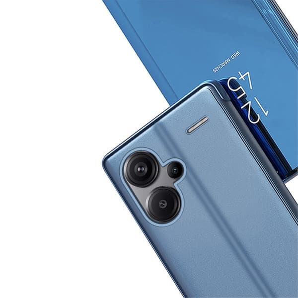 SKALO Xiaomi Redmi Note 13 Pro+ Clear View Lompakkokotelo - Ruusukulta