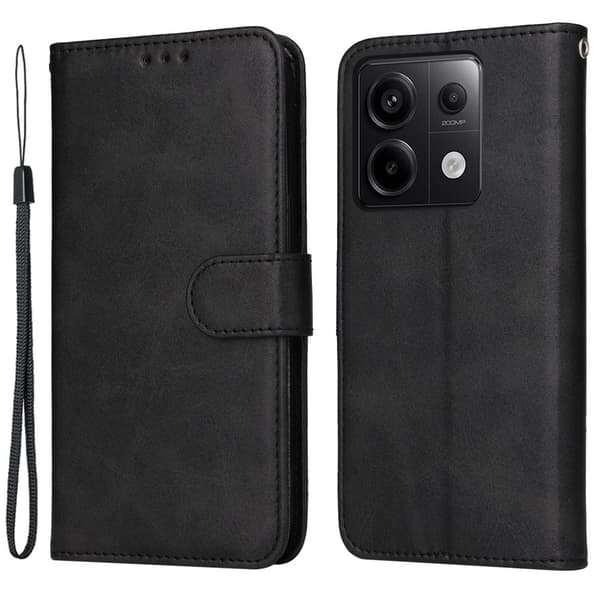 SKALO Xiaomi Redmi Note 13 Pro 5G PU-læder Pungetui Sort