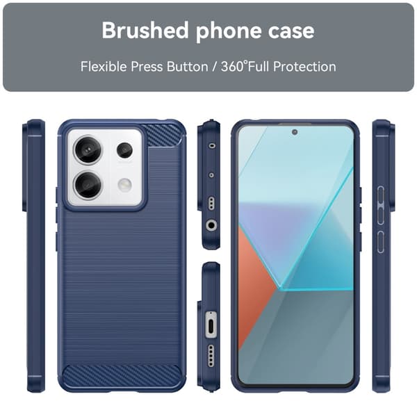 SKALO Xiaomi Redmi Note 13 Pro 5G Armor Carbon Stødsikker TPU-cover