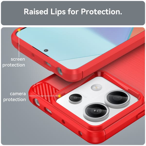 SKALO Xiaomi Redmi Note 13 Pro 5G Armor Carbon Stødsikker TPU-cover