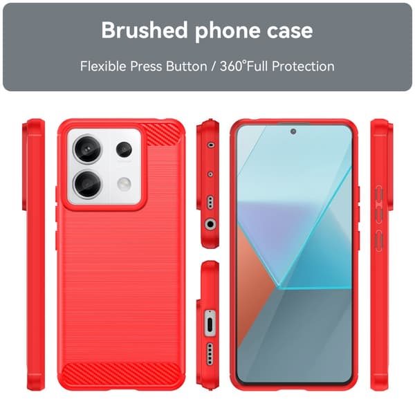 SKALO Xiaomi Redmi Note 13 Pro 5G Armor Carbon Stødsikker TPU-cover