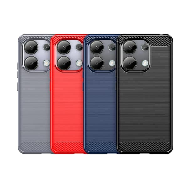 SKALO Xiaomi Redmi Note 13 Pro 5G Armor Carbon Stødsikker TPU-cover