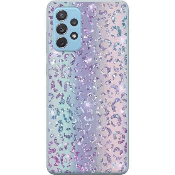 Samsung Galaxy A52 5G Genomskinligt Skal Glitter Leopard
