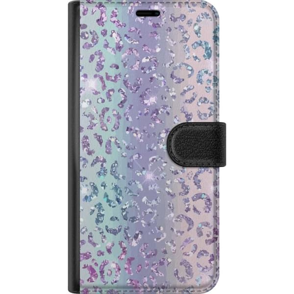 Apple iPhone 12  Tegnebogsetui Glitter Leopard