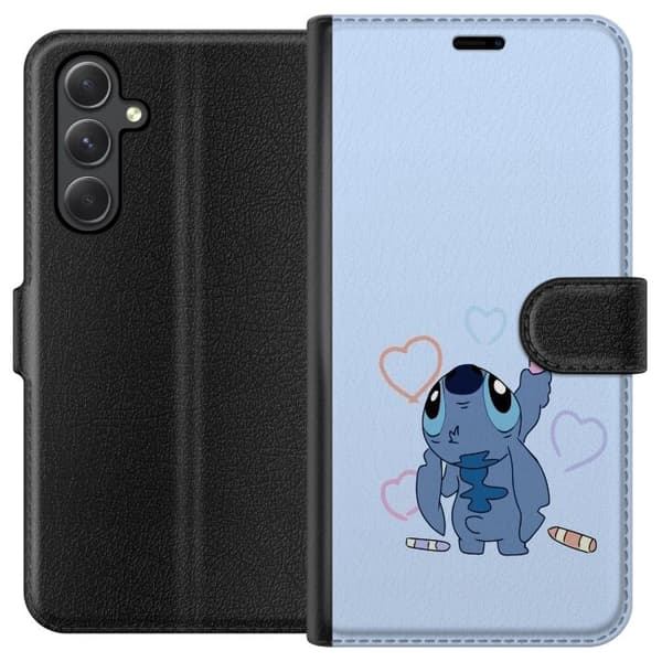 Samsung Galaxy A25 Lommeboketui Stitch Hjerter