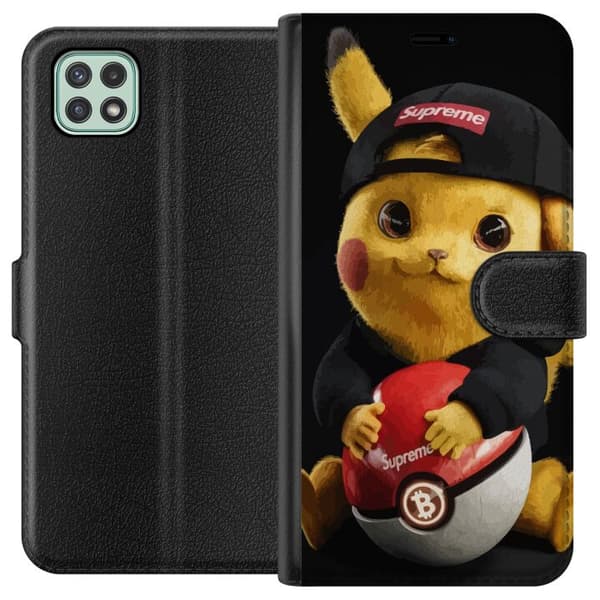 Samsung Galaxy A22 5G Tegnebogsetui Pikachu Supreme