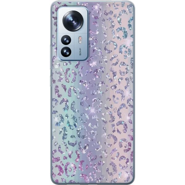 Xiaomi 12 Pro Gennemsigtig cover Glitter Leopard