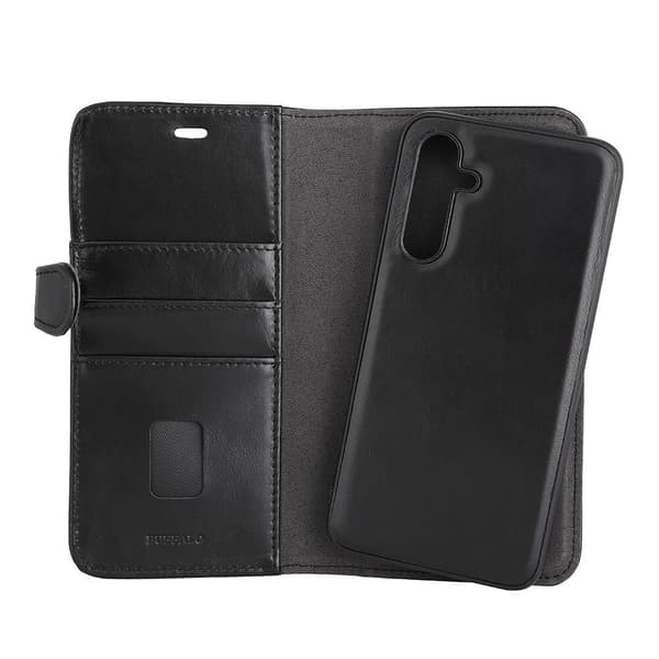 Mobilfodral Läder 2-i-1 Svart - Samsung A55 5G