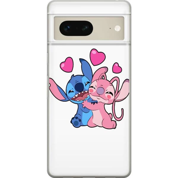 Google Pixel 7 Gjennomsiktig deksel Lilo & Stitch