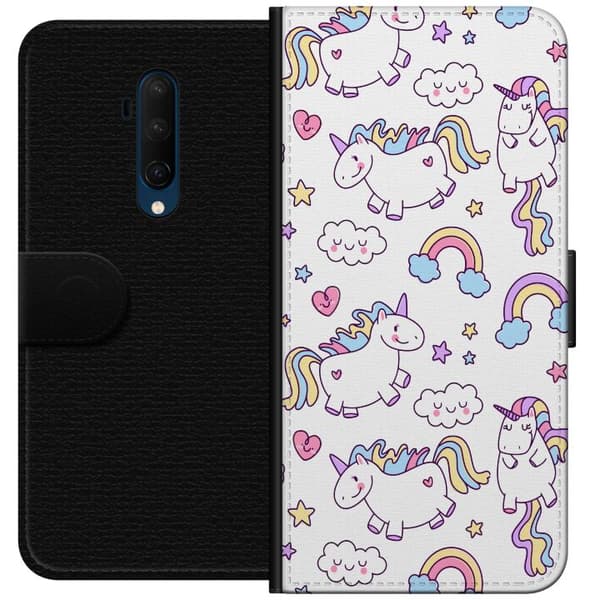 OnePlus 7T Pro Lommeboketui Einhorn Mønster