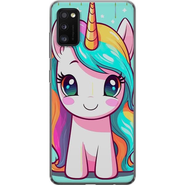 Samsung Galaxy A41 Gennemsigtig cover Sød Enhjørning