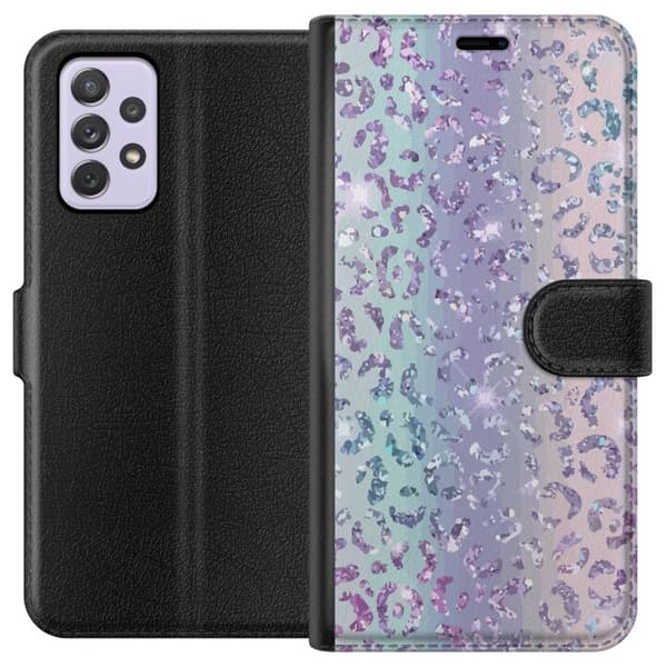 Samsung Galaxy A52s 5G Tegnebogsetui Glitter Leopard