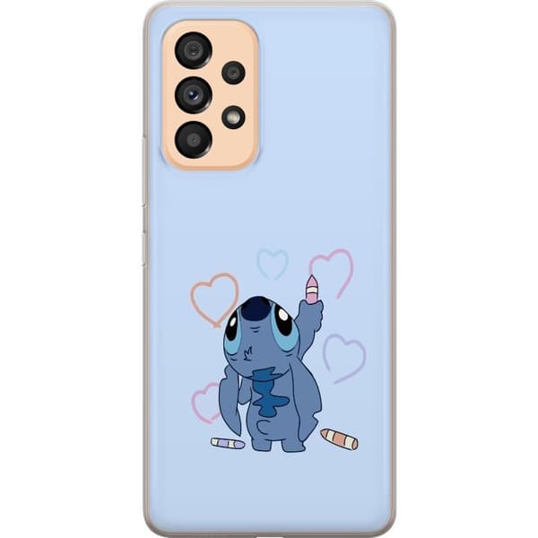 Samsung Galaxy A53 5G Gjennomsiktig deksel Stitch Hjerter