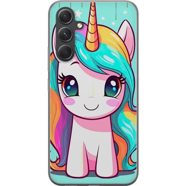 Samsung Galaxy S24 Gennemsigtig cover Sød Enhjørning