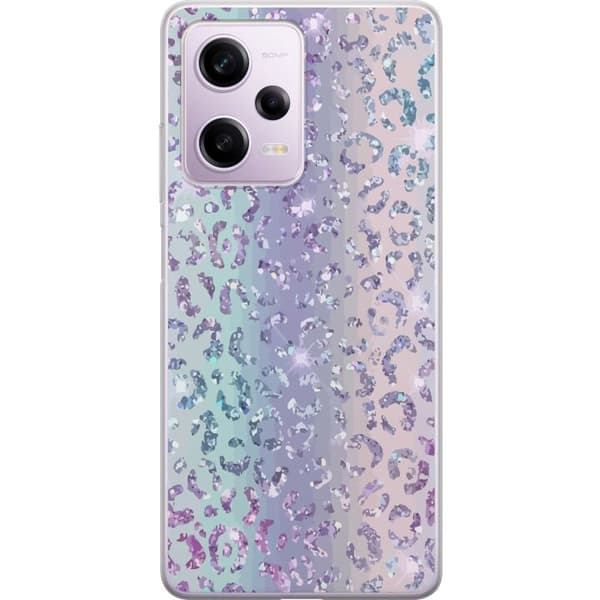 Xiaomi Redmi Note 12 Pro Genomskinligt Skal Glitter Leopard