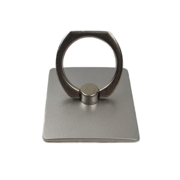 iPhone 15 Shell & Square Finger Holder - Suojaa ja mukavuutta - Hopea