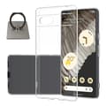 Pikkukuva 1 / 5: Google Pixel 7a Shell & Square Finger Holder - Suojaa ja mukavuutta - Hopea