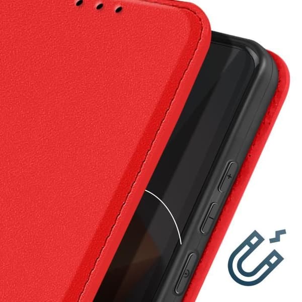 Étui AVIZAR för Xiaomi Redmi Note 13 Pro Plus - Röd - Semihård - Videostöd funktion