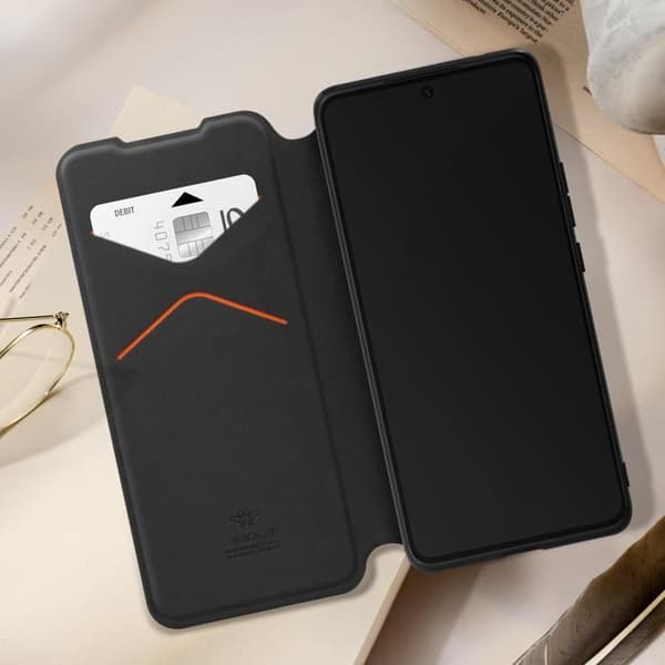 Fodral till Xiaomi 14 - XIAOMI - Svart - Skin Touch - Korthållare - Upphöjd kamera