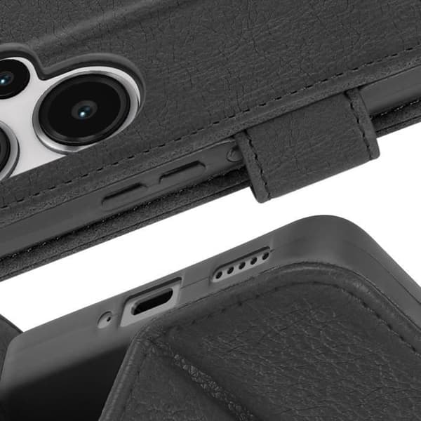 Fodral till Xiaomi Redmi Note 13 Pro Plus - AVIZAR - Chesterfield - Plånbok och videohållare - Svart