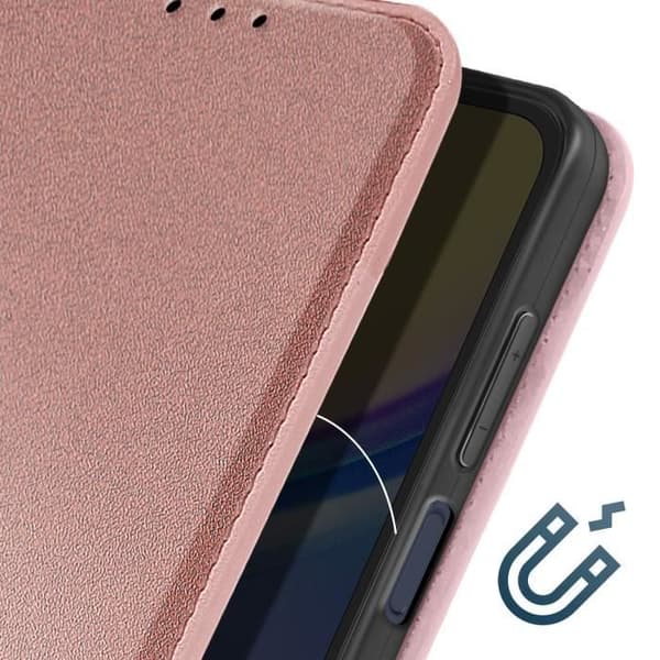 Fodral för Samsung Galaxy A15-korthållare Videostöd Rosa Champagne