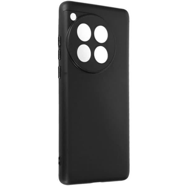 Fodral för OnePlus 12 och 12R kameraskyddad silikon matt tunn svart