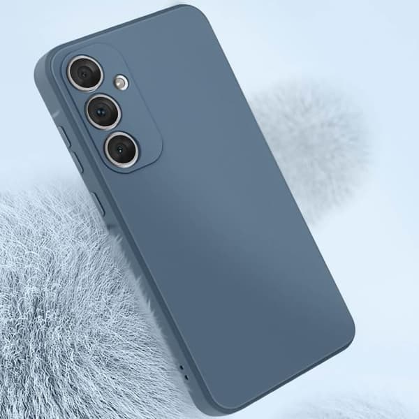 Fodral till Samsung Galaxy A55 - AVIZAR - Soft Touch Matte Flexibel Silikon - Grå - Lavendel