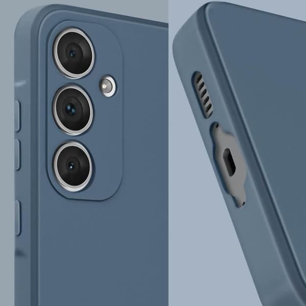 Fodral till Samsung Galaxy A55 - AVIZAR - Soft Touch Matte Flexibel Silikon - Grå - Lavendel