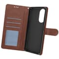 Miniatyrbild 2 av 4: Fodral till Oppo A58 - AVIZAR - Handledsrem Flip Wallet Support - Brun - Halvstyv - Syntet - Vuxen