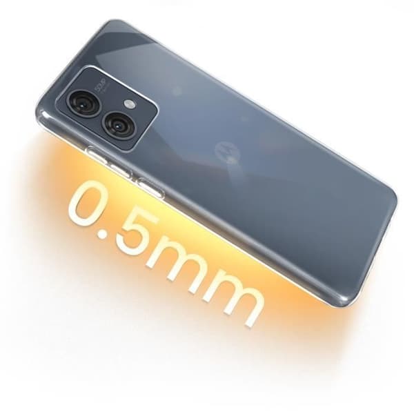 Fodral till Motorola Moto G84 Slim 0,5 mm Anti-gulning Transparent