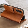 Miniatyrbild 4 av 4: Fodral för Samsung S24 Plus Wallet Flip Video Support Camel
