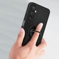 Miniatyrbild 3 av 4: Fodral till Samsung Galaxy A25 5G - AVIZAR - Svart - Flexibelt silikon - Ringstöd
