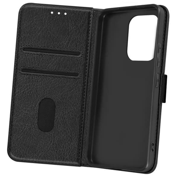 Fodral till Xiaomi Redmi Note 13 4G - AVIZAR - Chesterfield - Support för plånbok och video - Svart