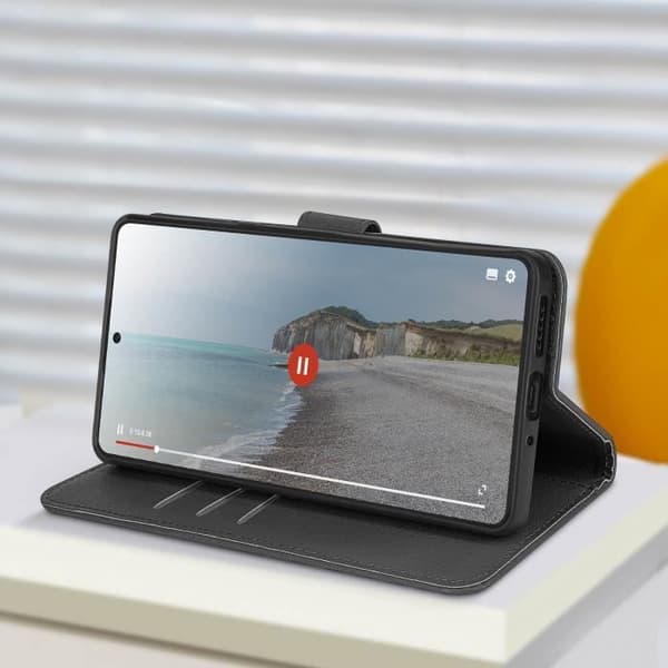 Fodral för OnePlus 12 och OnePlus 12R - AVIZAR - Flip Wallet Video Support - Svart