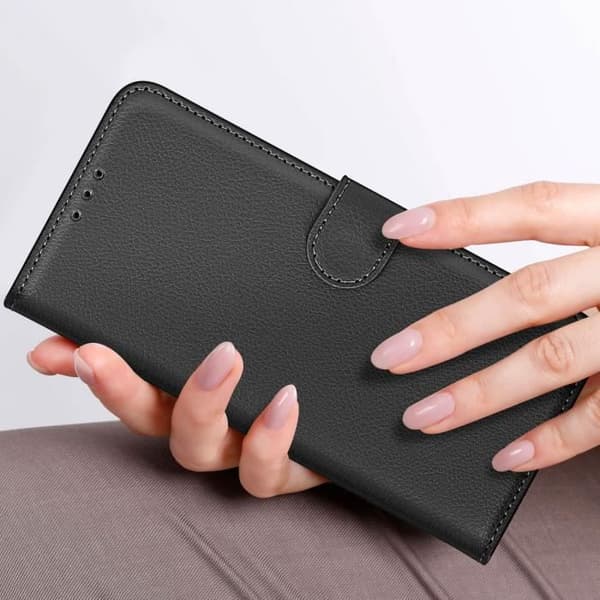 Fodral för OnePlus 12 och OnePlus 12R - AVIZAR - Flip Wallet Video Support - Svart