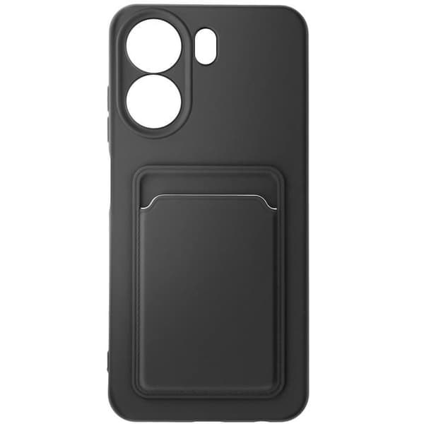 Fodral till Xiaomi Redmi 13C korthållare Mjuk anti-fingeravtryck svart Fodral till Xiaomi Redmi 13C korthållare Mjuk anti-fingeravtryck svart