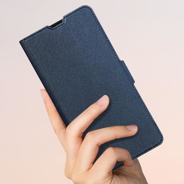 Fodral för OnePlus 12 och 12R - AVIZAR - Slim Midnight Blue Design - Korthållare och videostöd