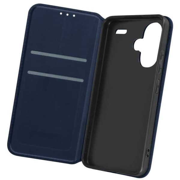 Fodral till Xiaomi Redmi Note 13 Pro Plus - AVIZAR - Korthållare Video Support - Midnattsblå