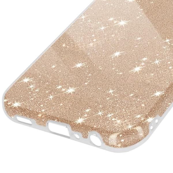 Fodral till Samsung Galaxy A25 5G - AVIZAR - Glitterfodral - Glitter - Halvstyvt - Guld