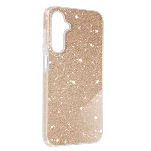 Fodral till Samsung Galaxy A25 5G - AVIZAR - Glitterfodral - Glitter - Halvstyvt - Guld