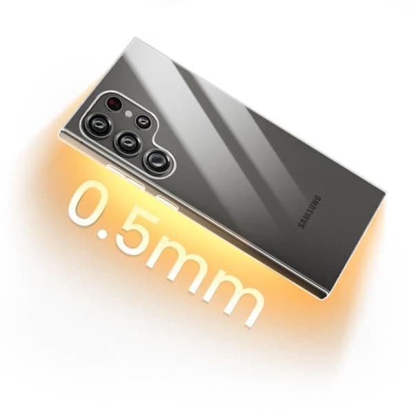 Fodral till Samsung Galaxy S24 Ultra Thin 0,5 mm Anti-gulning Transparent