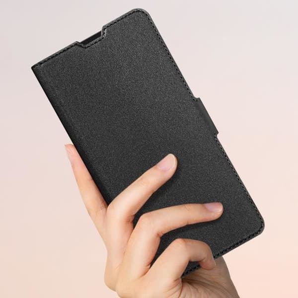 Fodral för OnePlus 12 och 12R - AVIZAR - Smal svart design - Korthållare - Videostöd