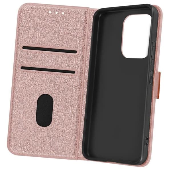 Fodral till Xiaomi Redmi Note 13 4G plånbok och videohållare Champagne Pink